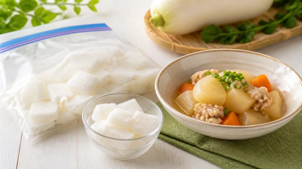 冷凍した大根がぶよぶよになる原因は?食感を守る保存と活用法