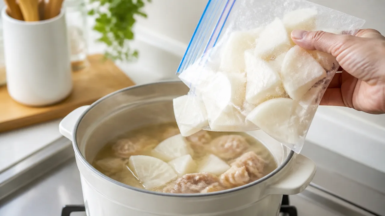 冷凍した大根がぶよぶよになる原因は?食感を守る保存と活用法