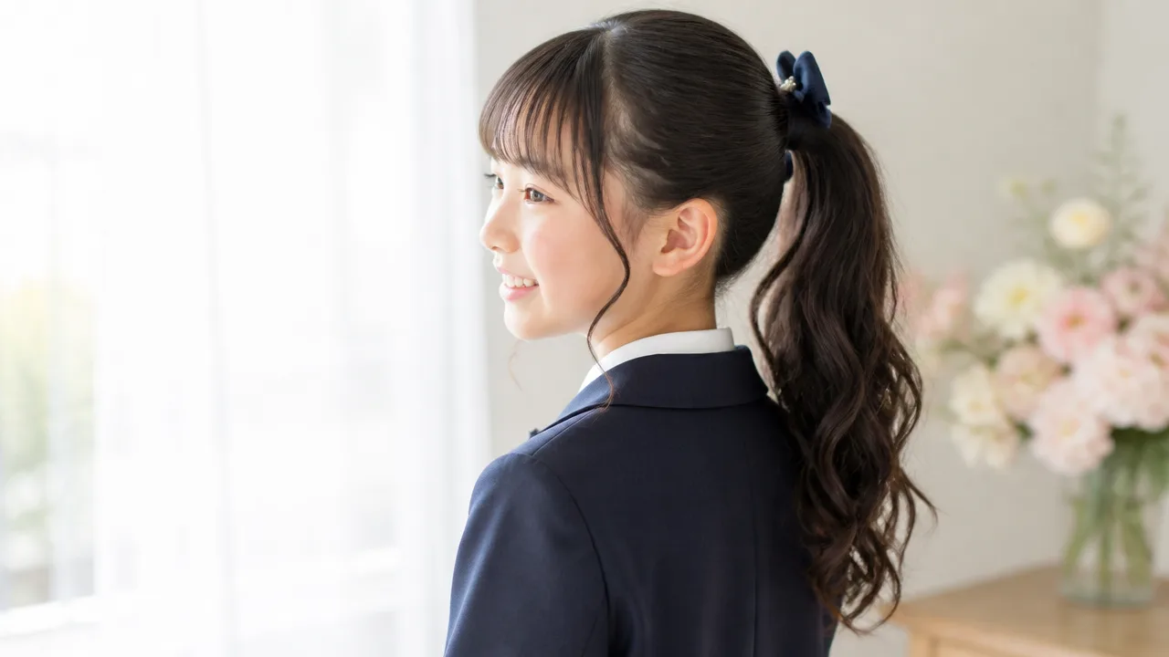卒業式の髪型にぴったりな小学生向け簡単ポニーテールアレンジ集