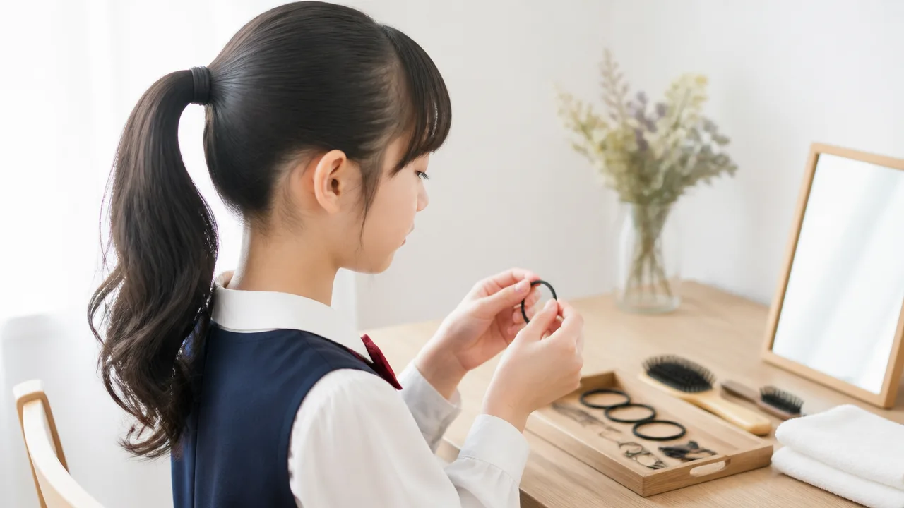 卒業式の髪型にぴったりな小学生向け簡単ポニーテールアレンジ集