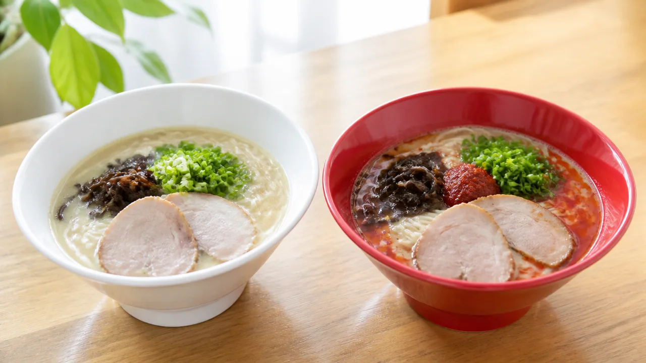 一風堂の赤と白はどっちがおすすめ?味や辛さの違いを比較