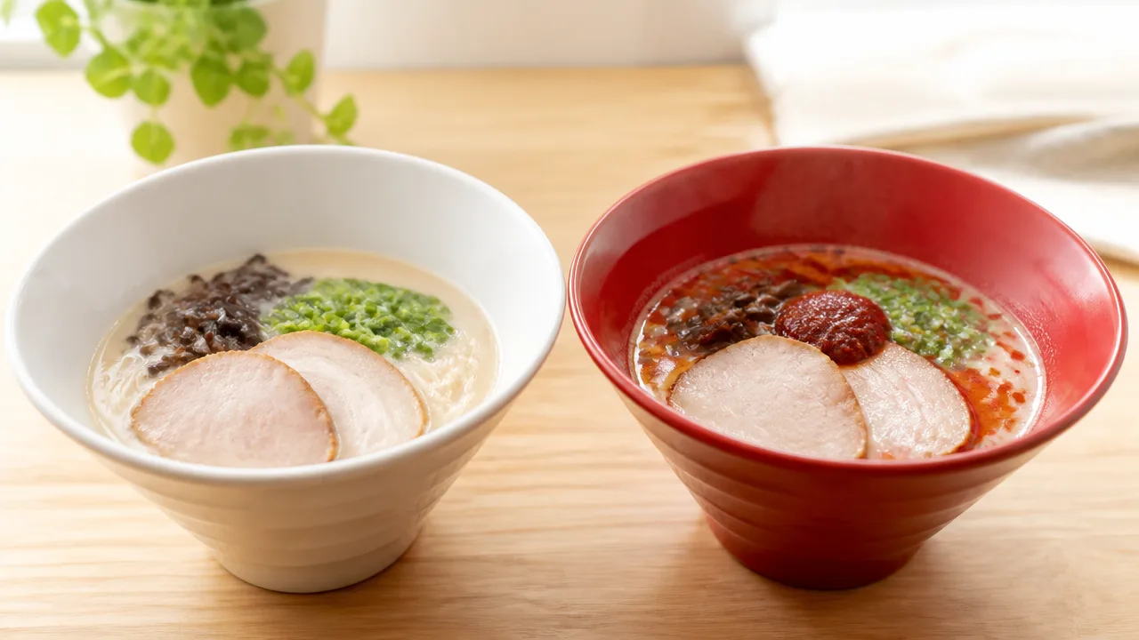 一風堂の赤と白はどっちがおすすめ?味や辛さの違いを比較