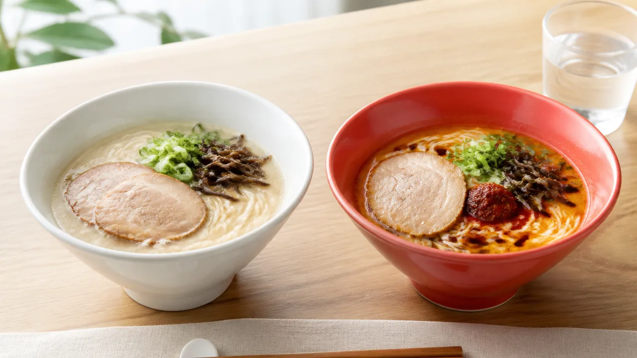 一風堂の赤と白はどっちがおすすめ?味や辛さの違いを比較
