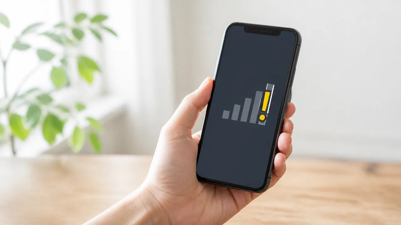 スマホの電波マークにビックリマークが出る原因と今すぐできる対処法