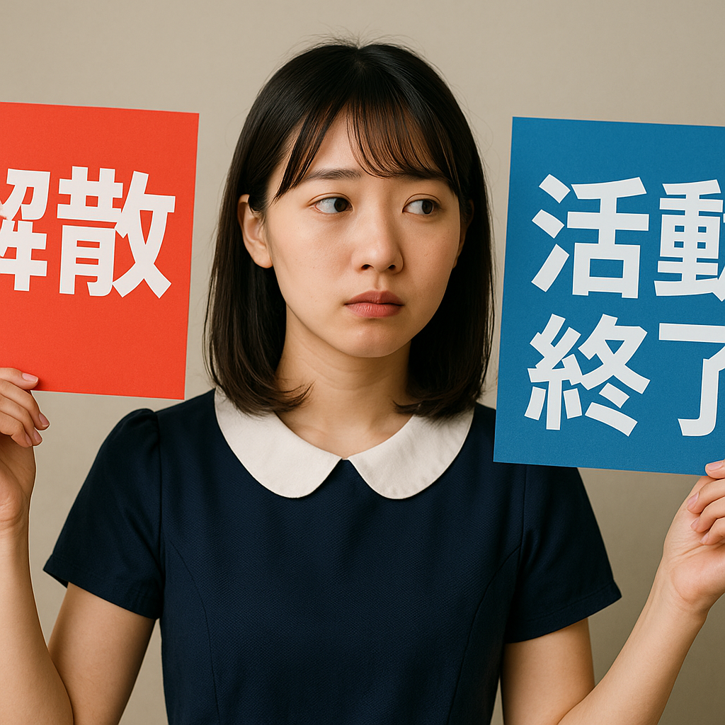 アイドルの「解散」と「活動終了」の違いは?意味や使い分けをわかりやすく解説